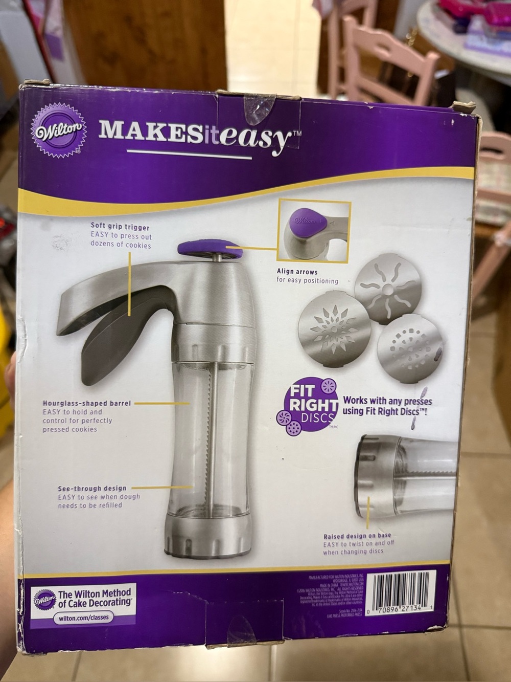 Wilton MAKESiteasy Cookie Press with Purple Accents